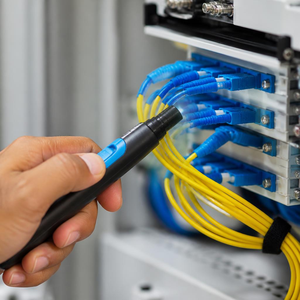 Fiber optik kablo sonlandırma ve test cihazı detayı